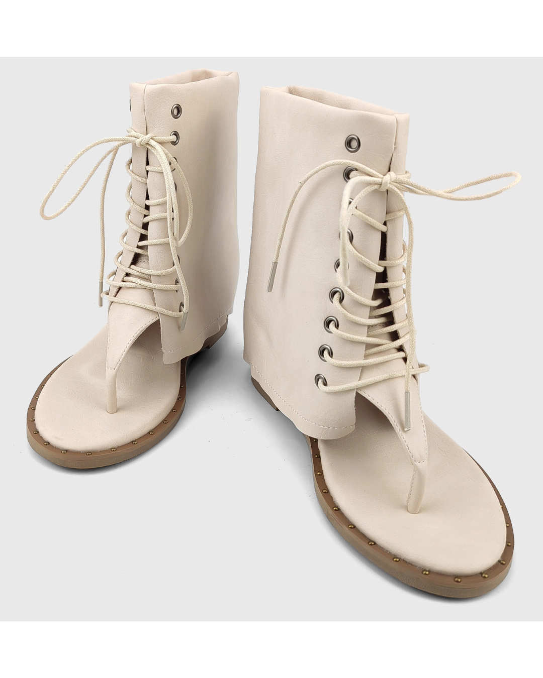 Thong Lace-Up Flip-Flops