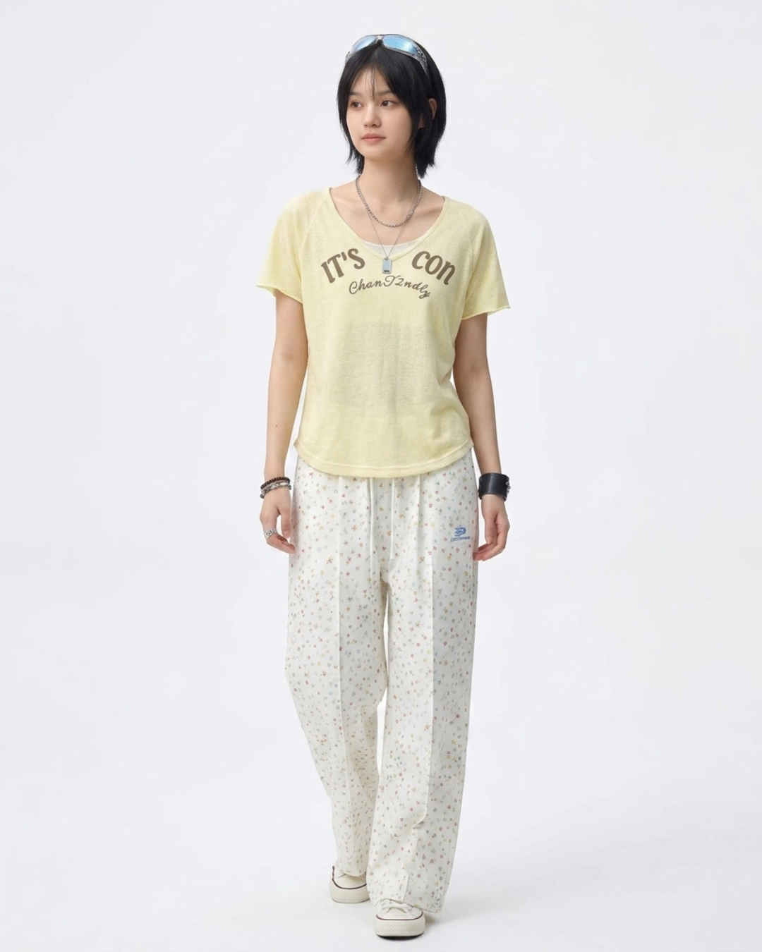 Icon Letter Boxy Sheer Top