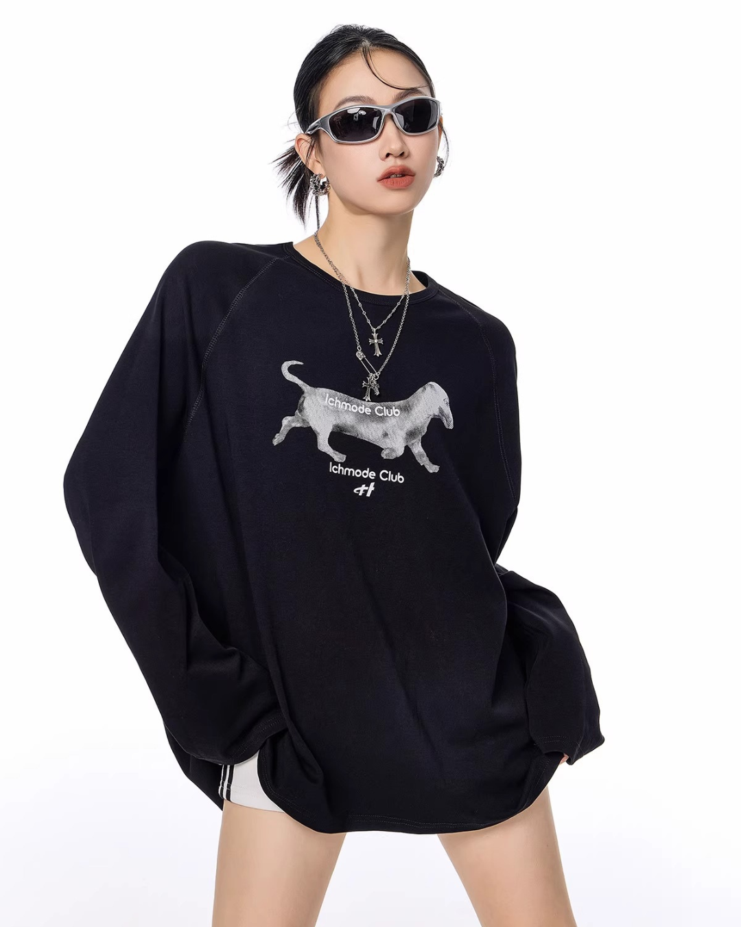 Dog Graphic Long Sleeve Tee