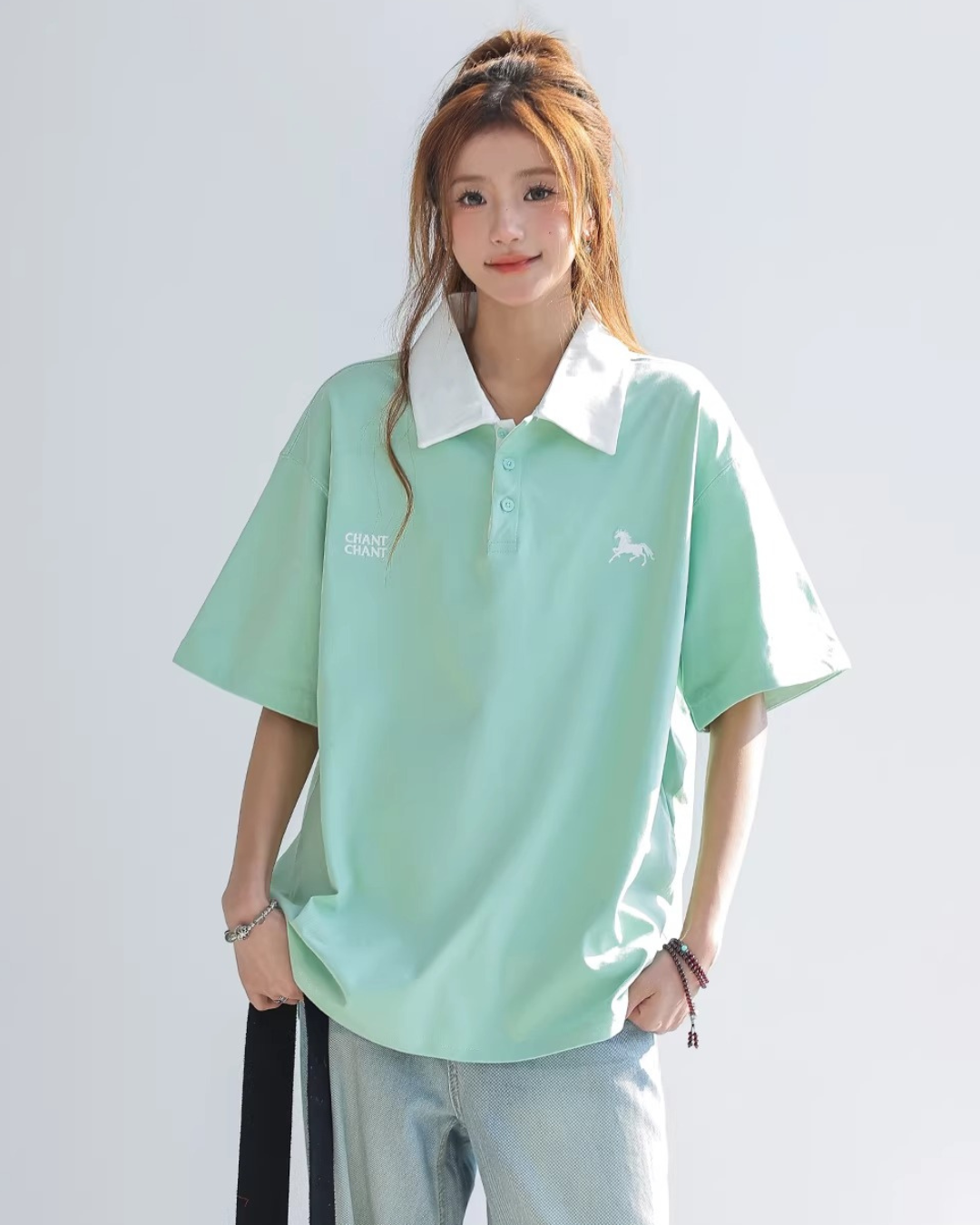 Horse Emblem Oversized Polo