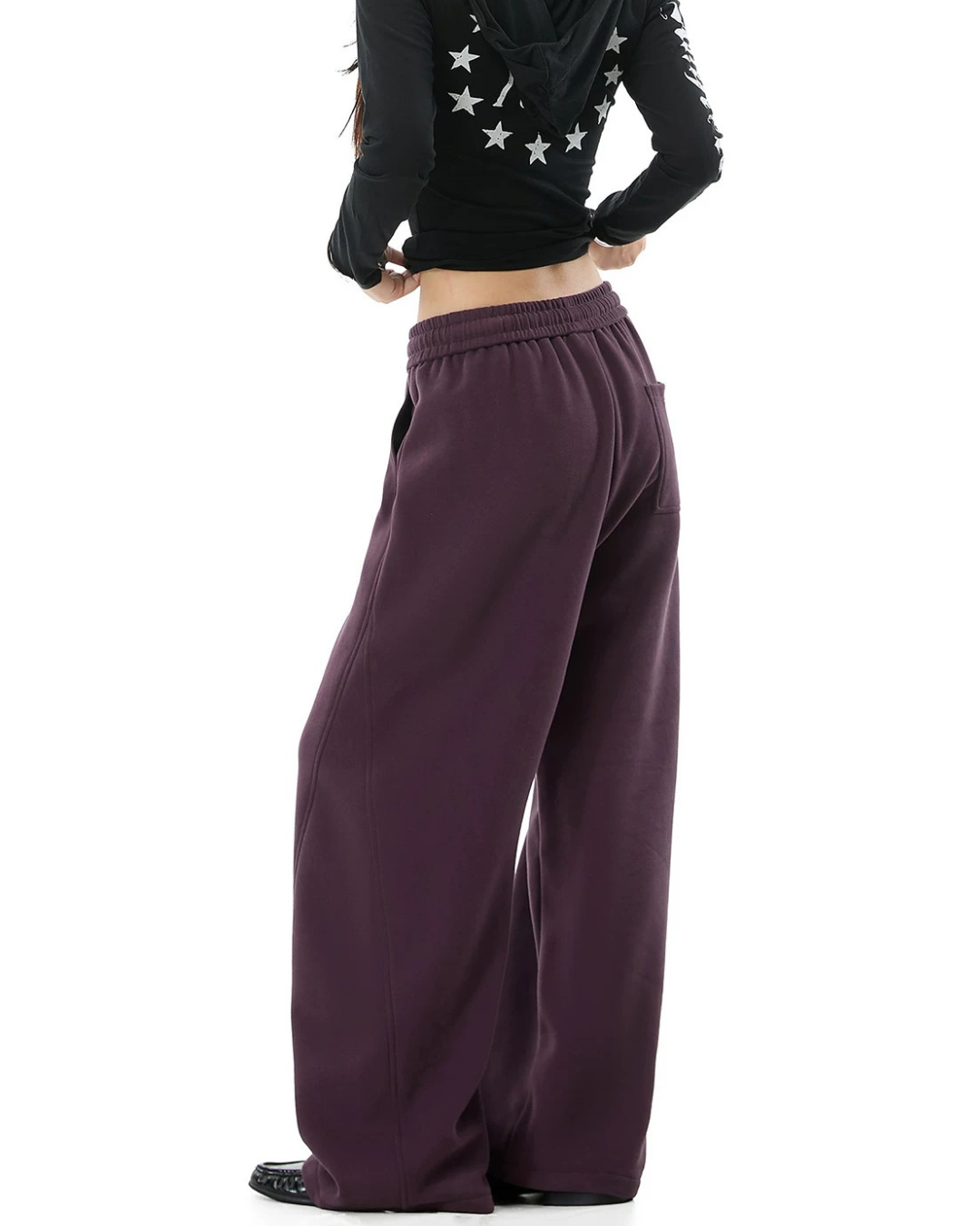 Draped Wide Fit Sweat Trousers
