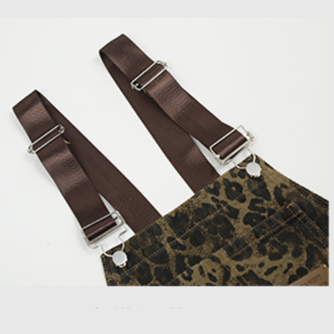 Leopard Print Overalls