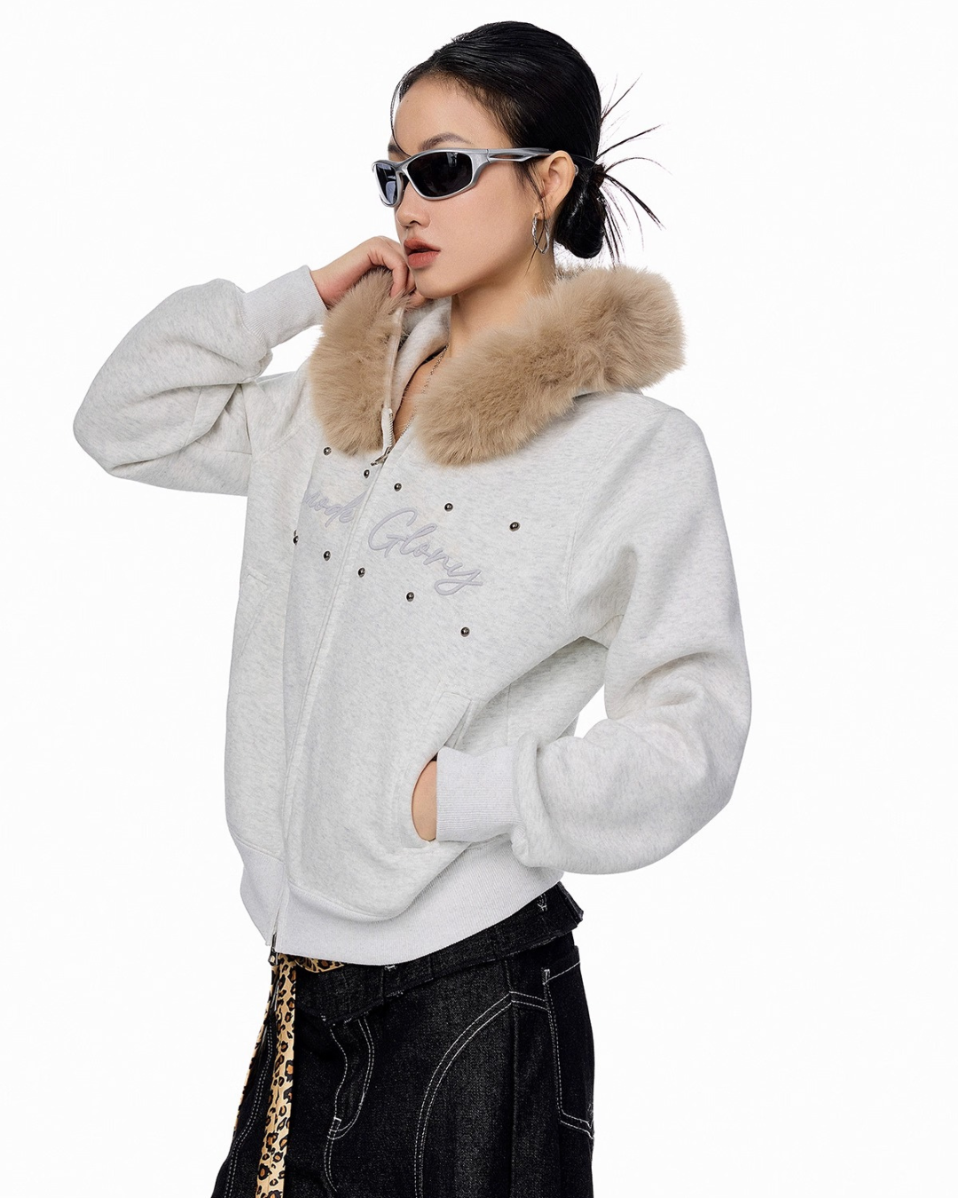 Fur Hood Short Jacket