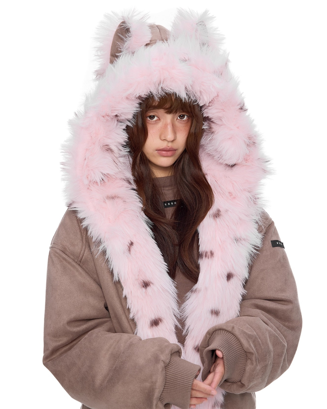 Faux Fur Suede Zip Jacket