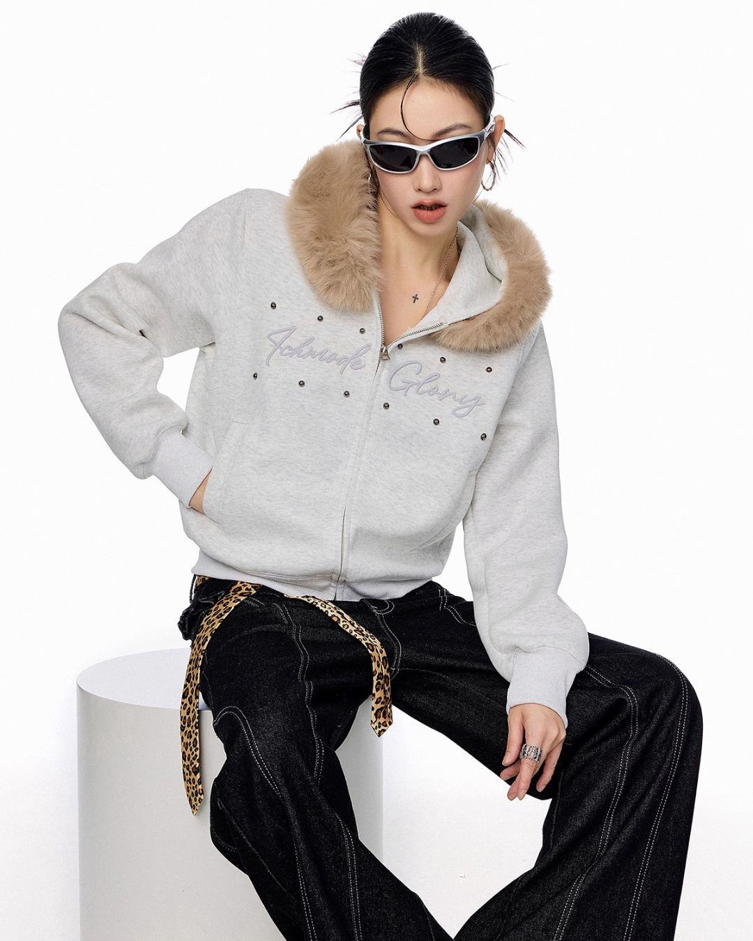 Fur Hood Short Jacket