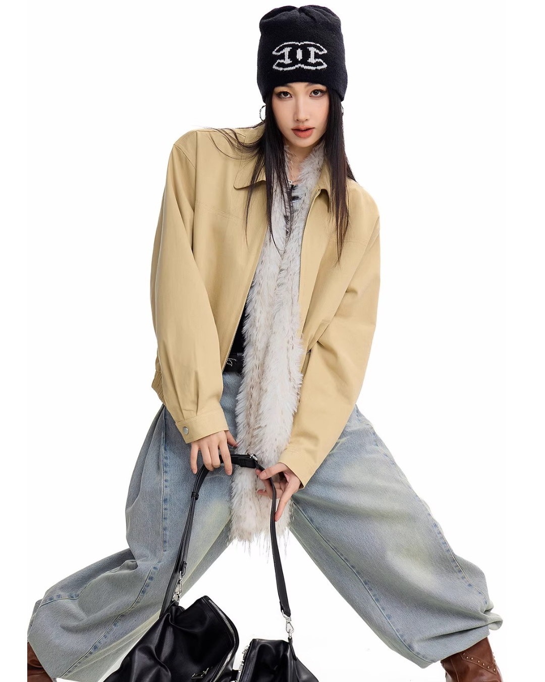 Oversized Harrington Jacket