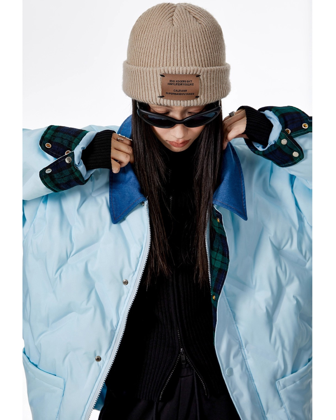 Contrast Collar Padded Jacket