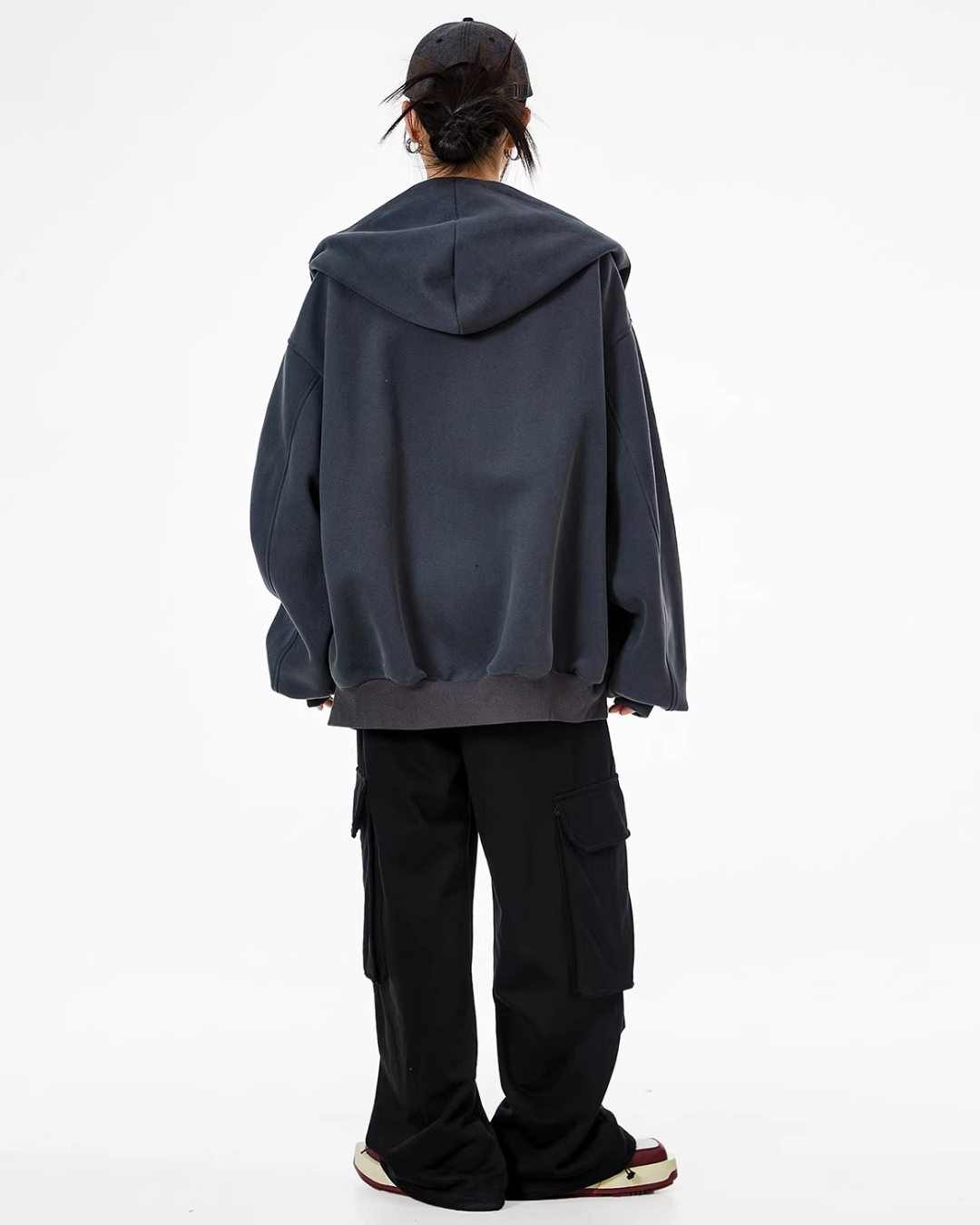 Check Inner Oversized Hoodie