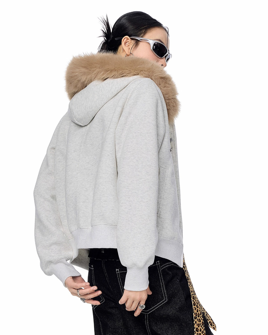 Fur Hood Short Jacket