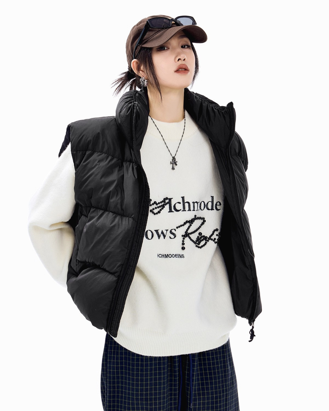 Pearl Letter Knit Sweater