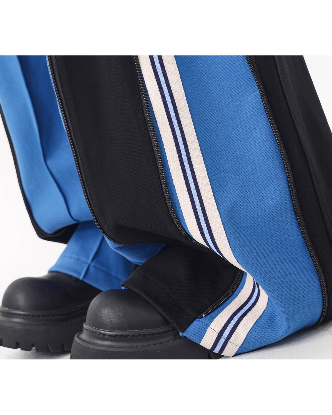 Dual Tone Zip Track Pants