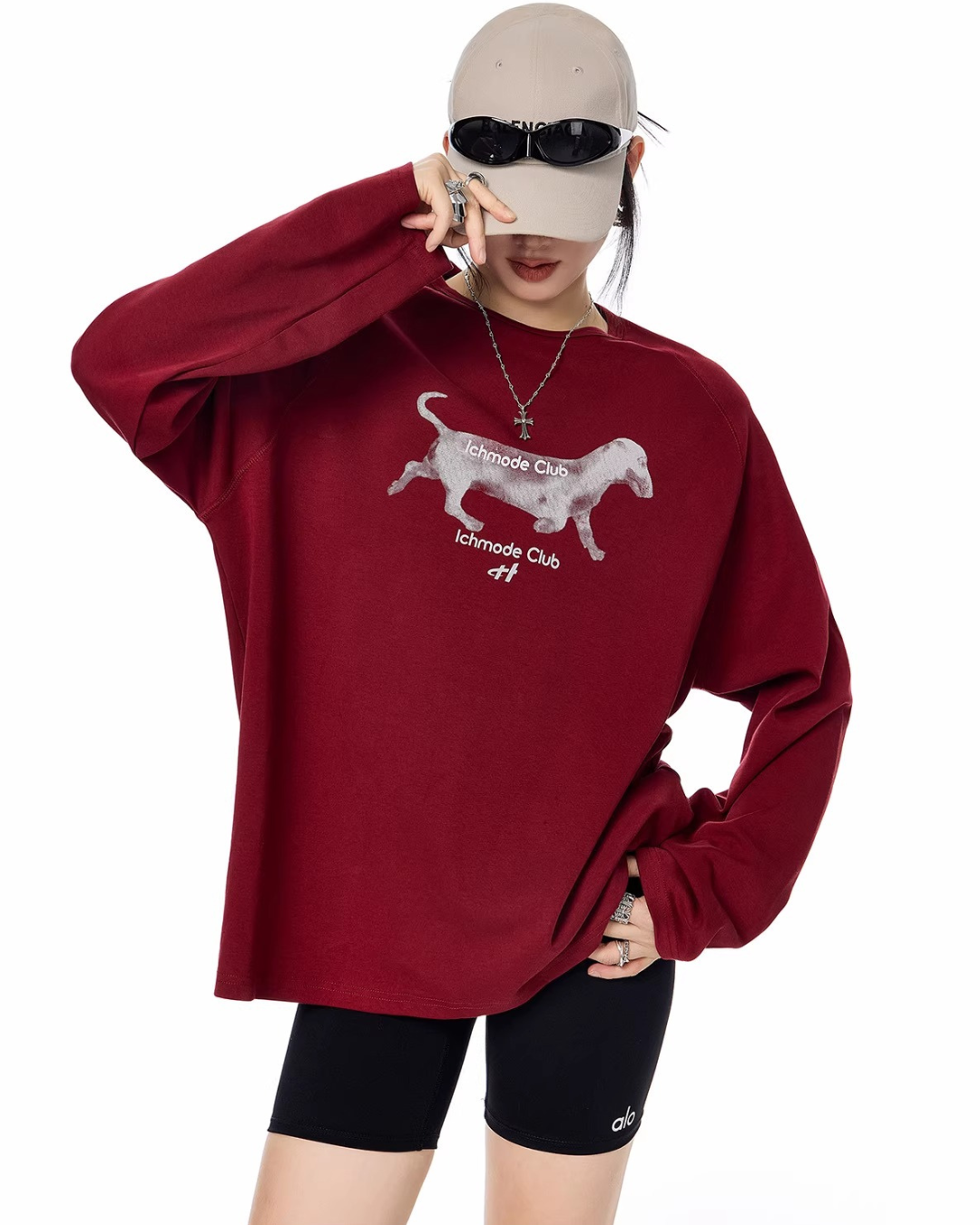 Dog Graphic Long Sleeve Tee