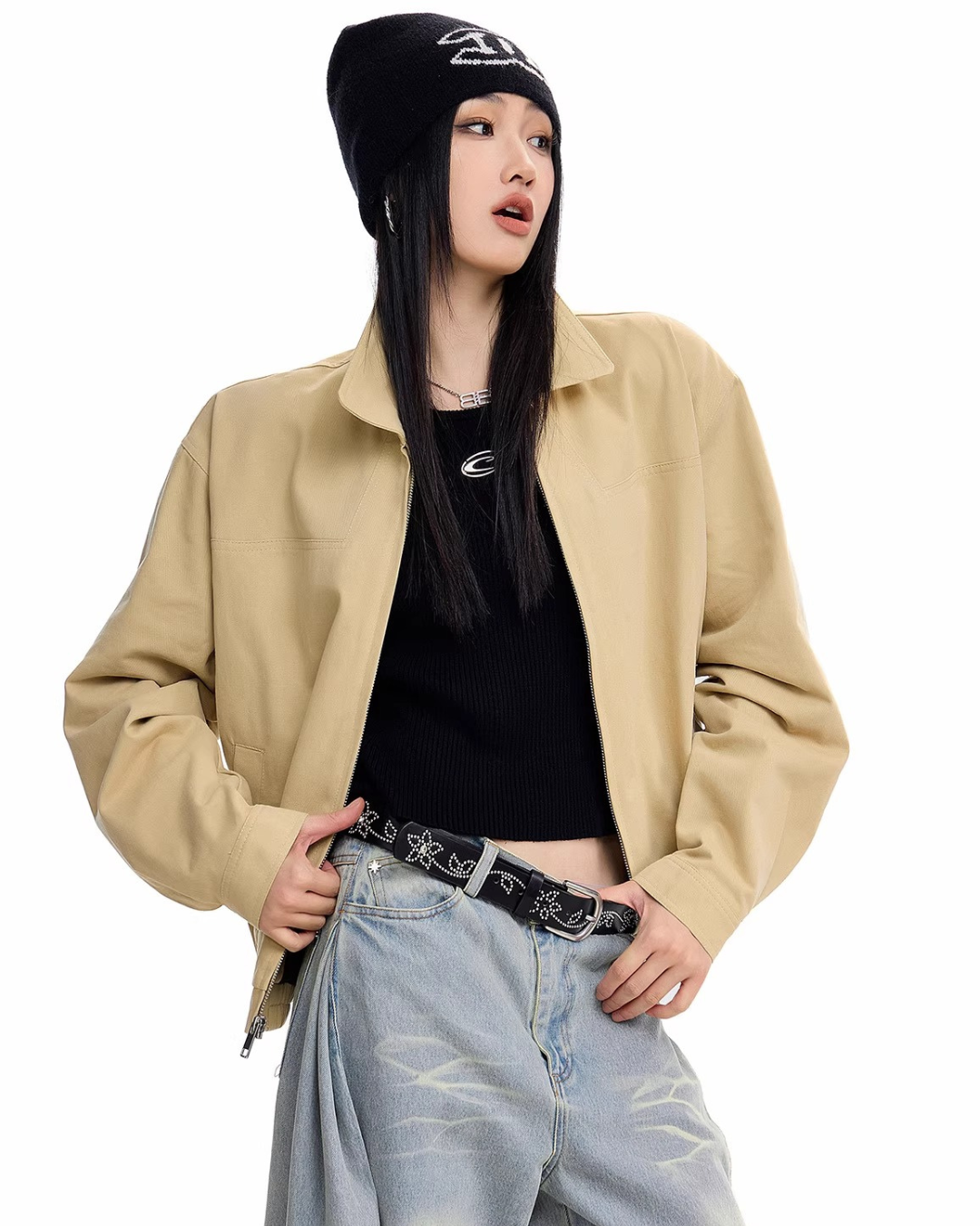 Oversized Harrington Jacket