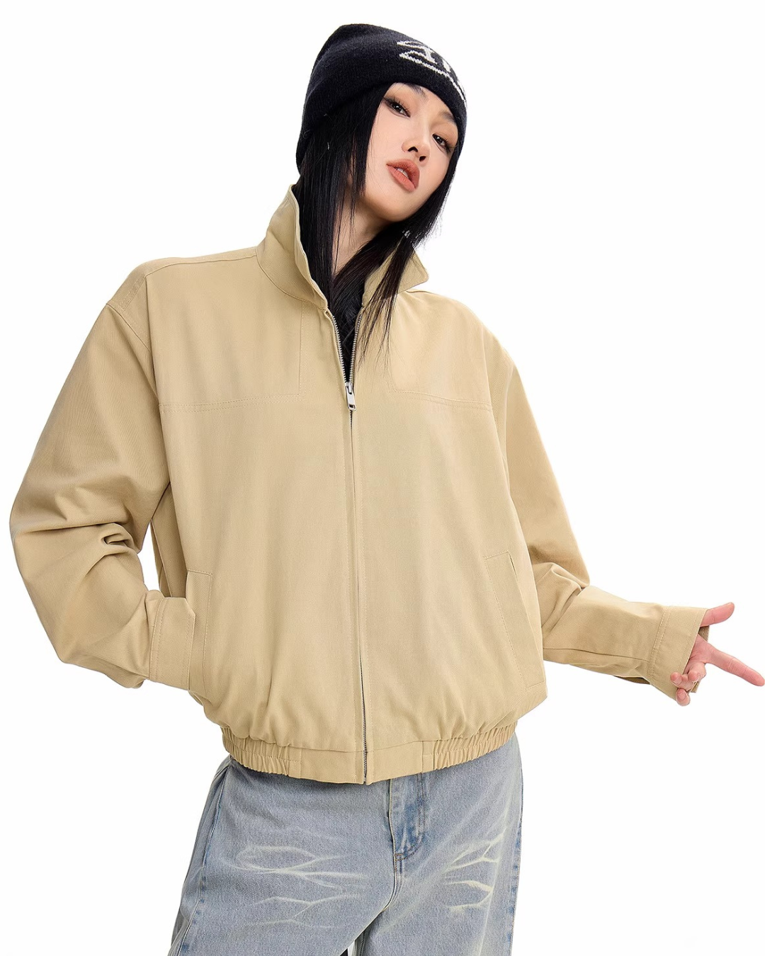 Oversized Harrington Jacket