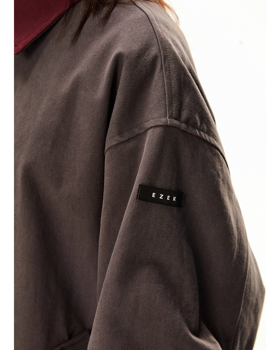 Contrast Collar Work Jacket