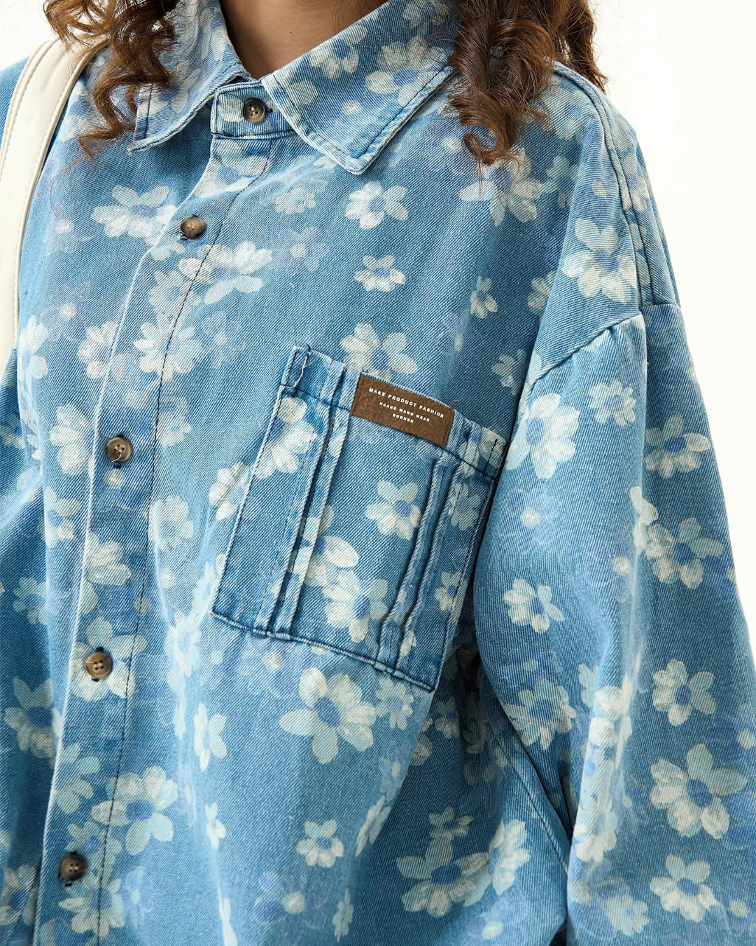 Floral Print Denim Shirt