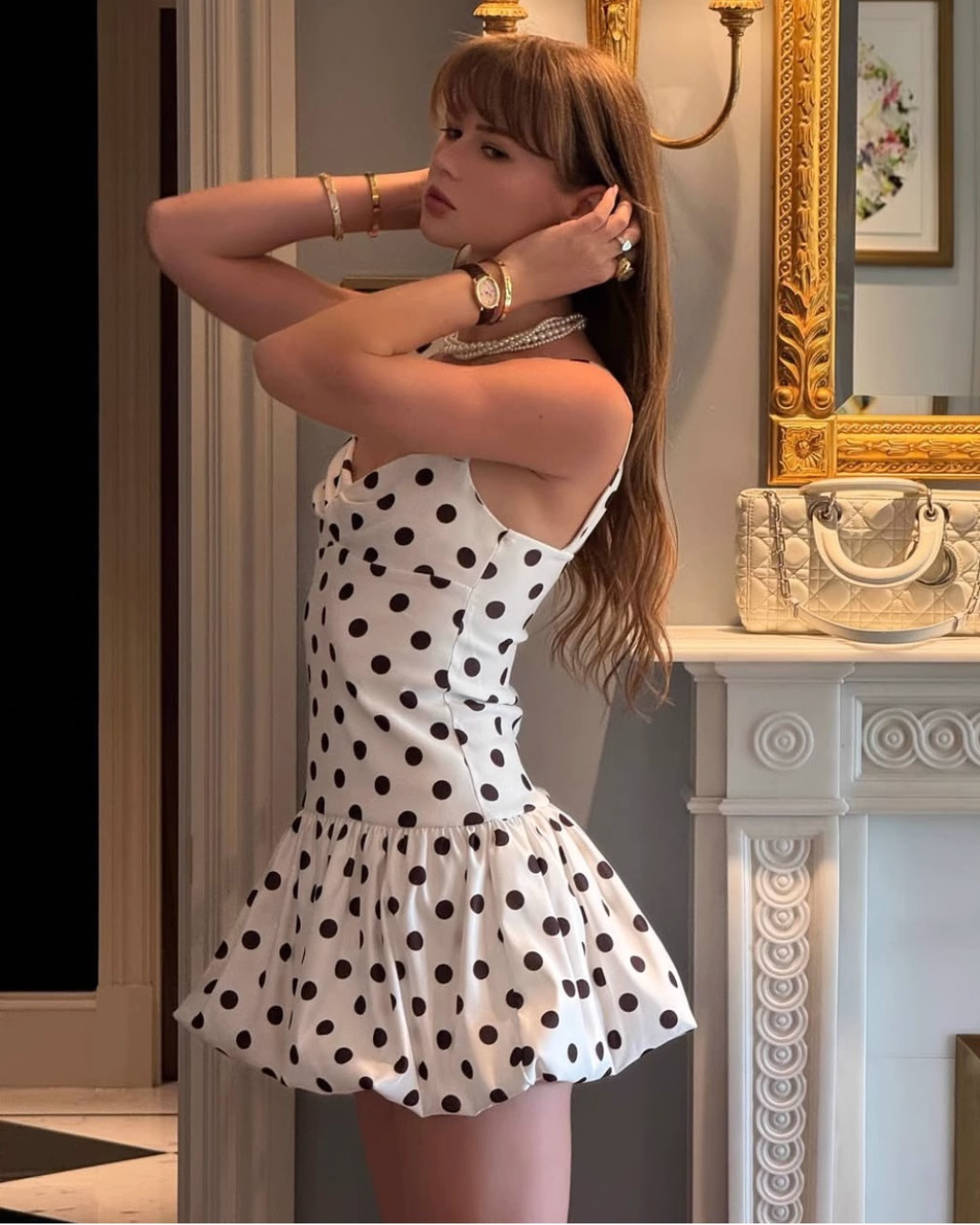 Dot Design Mini Dress