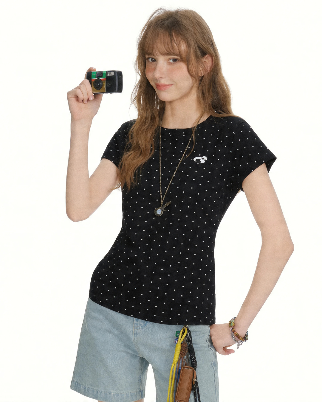 Mini Dot Logo Embroidery Tee