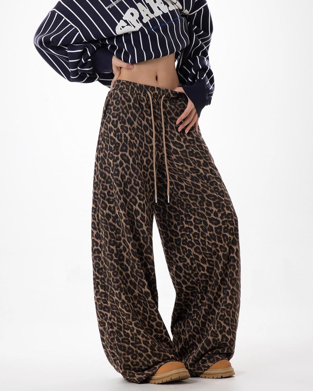 Bold Leopard Baggy Trousers