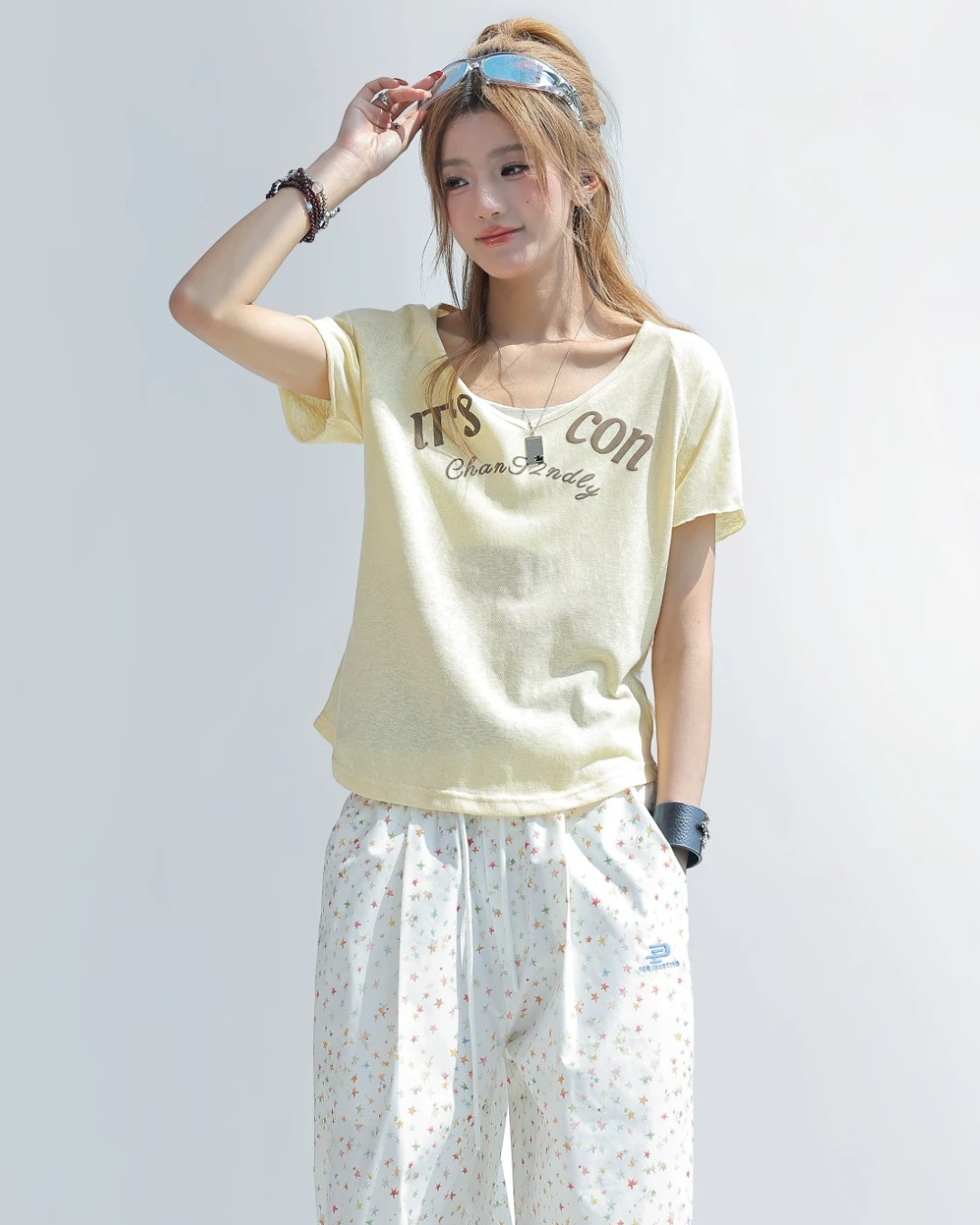 Icon Letter Boxy Sheer Top