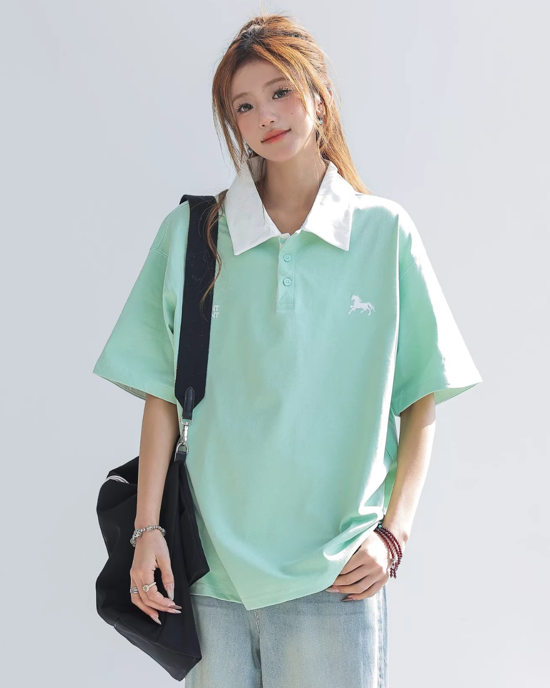 Horse Emblem Oversized Polo