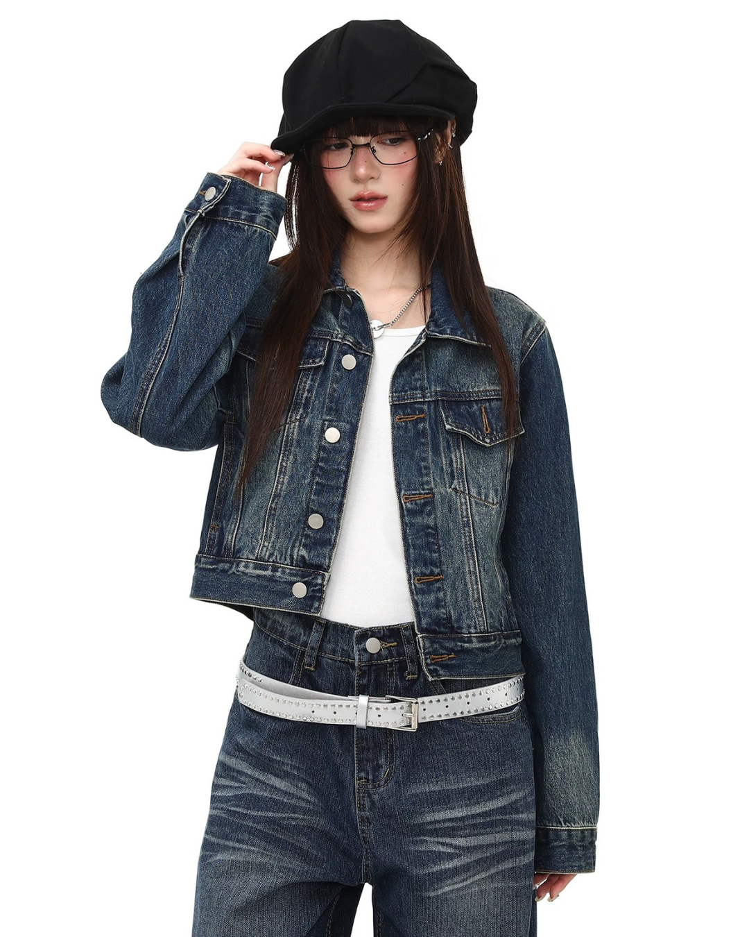 Indigo Crop Denim Jacket