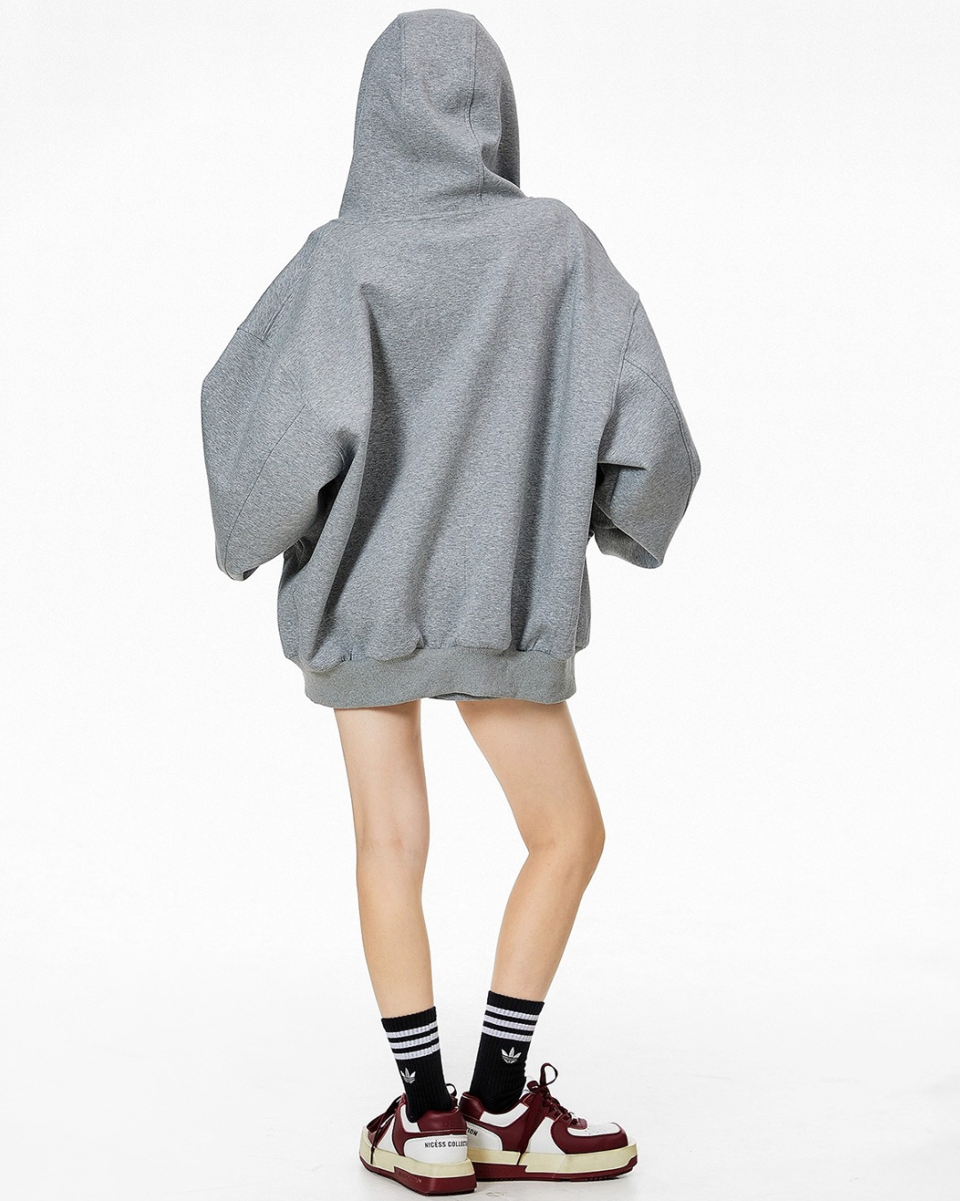High Neck Essential Zip Hoodie