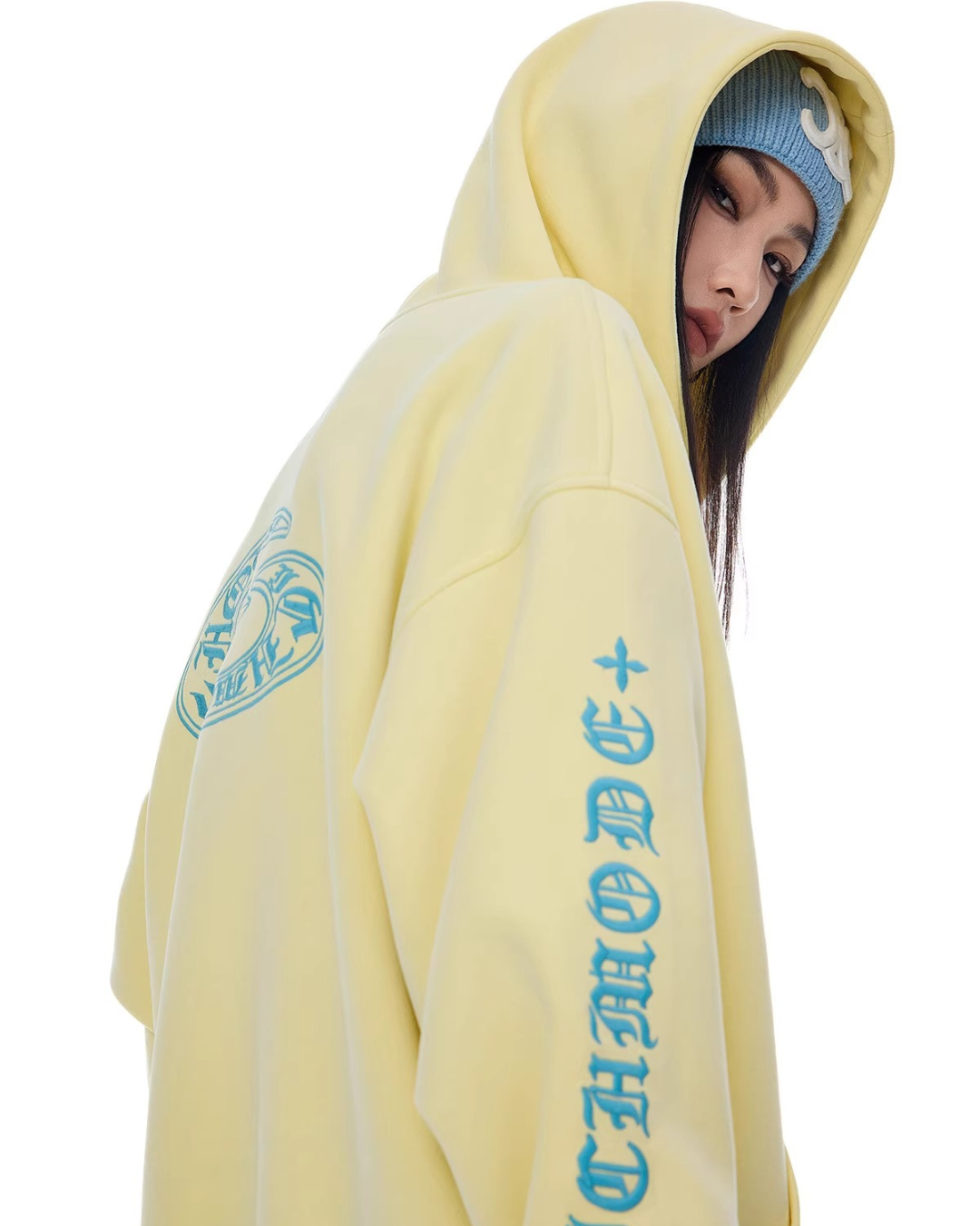 Bold Lettering Zip Hoodie