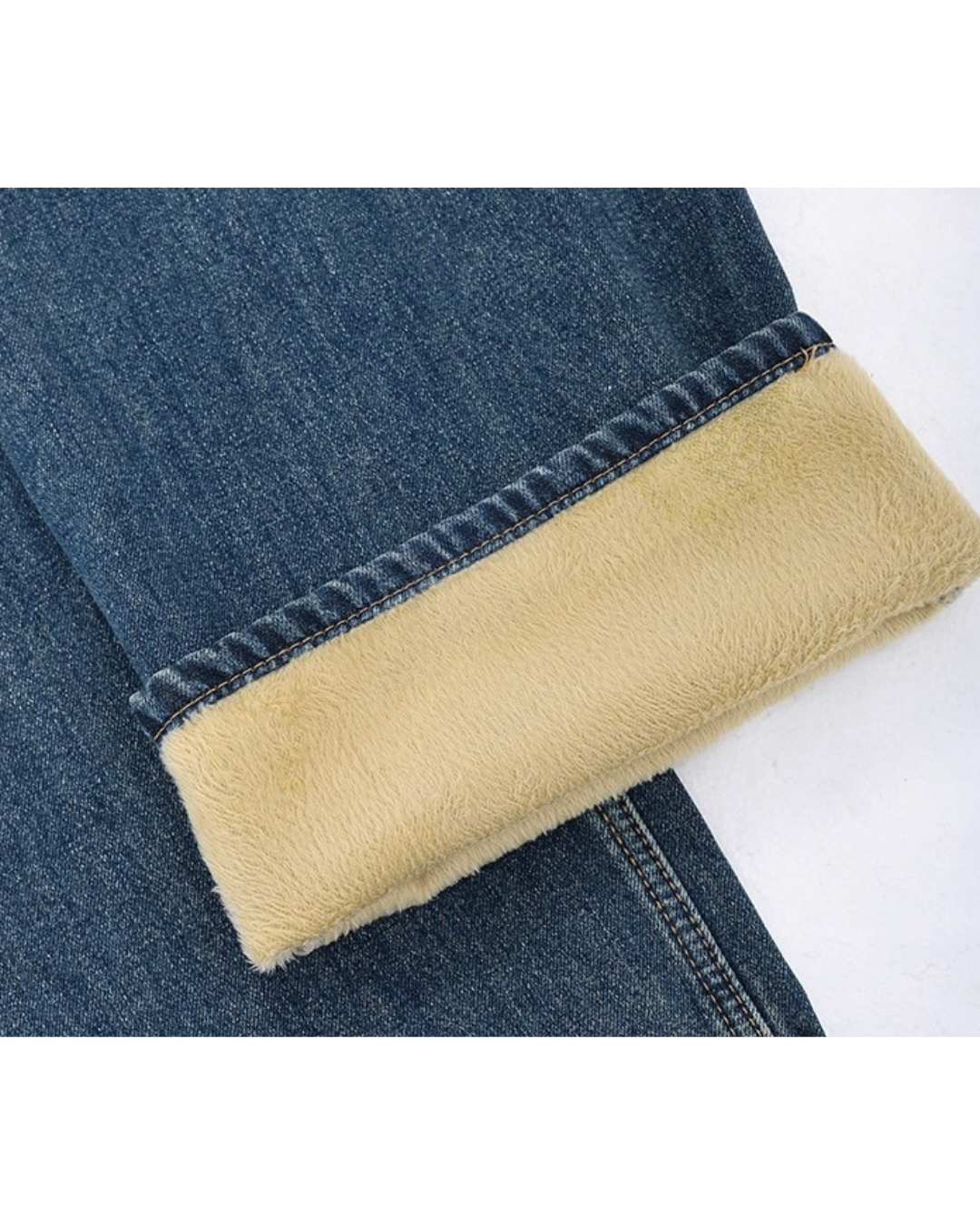 Triple Button Wide Jeans