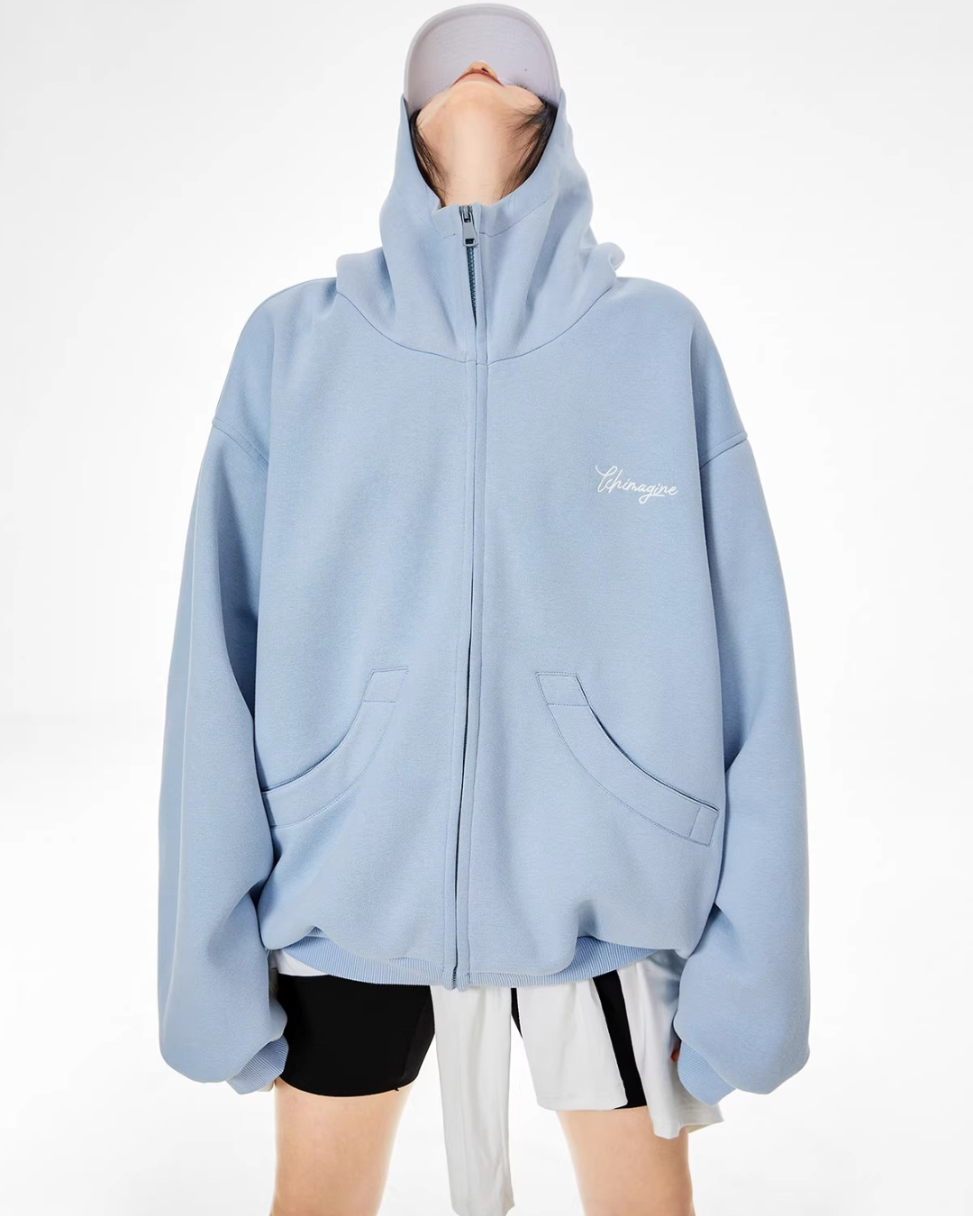 Check Inner Oversized Hoodie