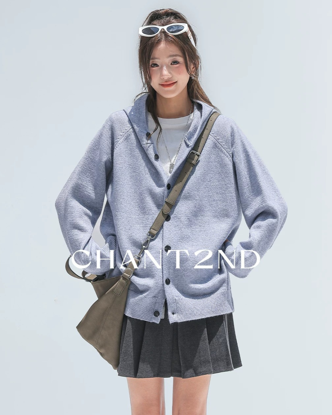 Melange Hooded Cardigan