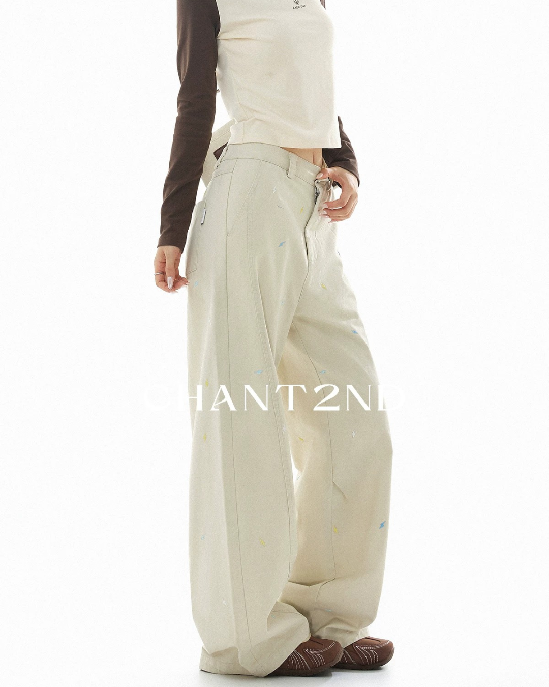 Embroidered Bolt Trousers