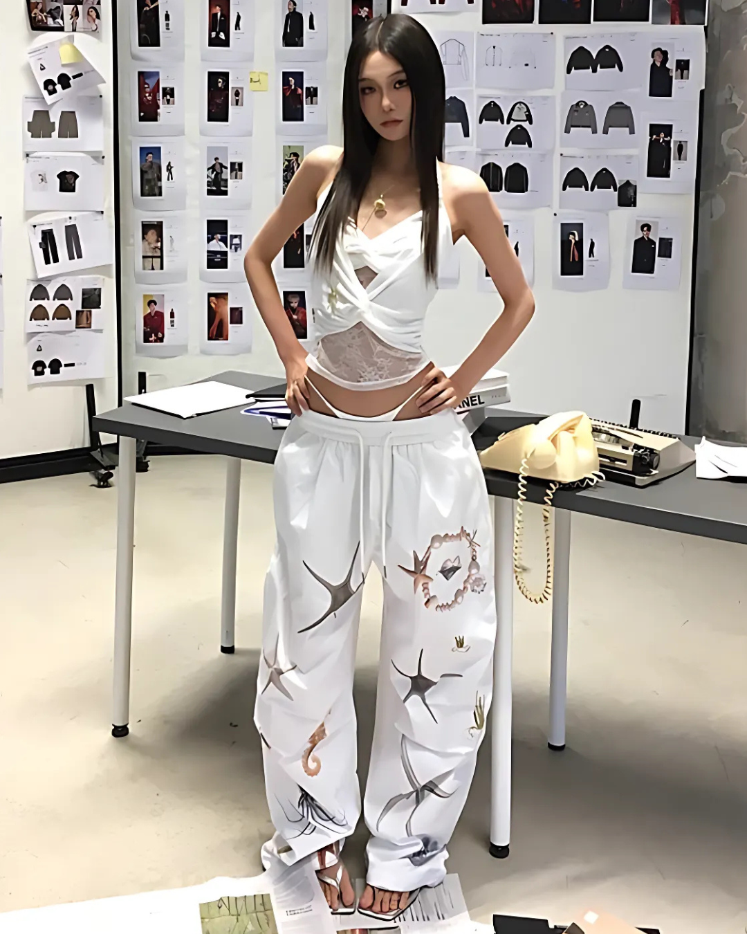 Lace Panel Wrap Cami