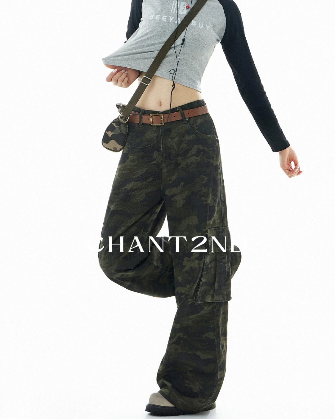 Camo Cargo Barrel Pants