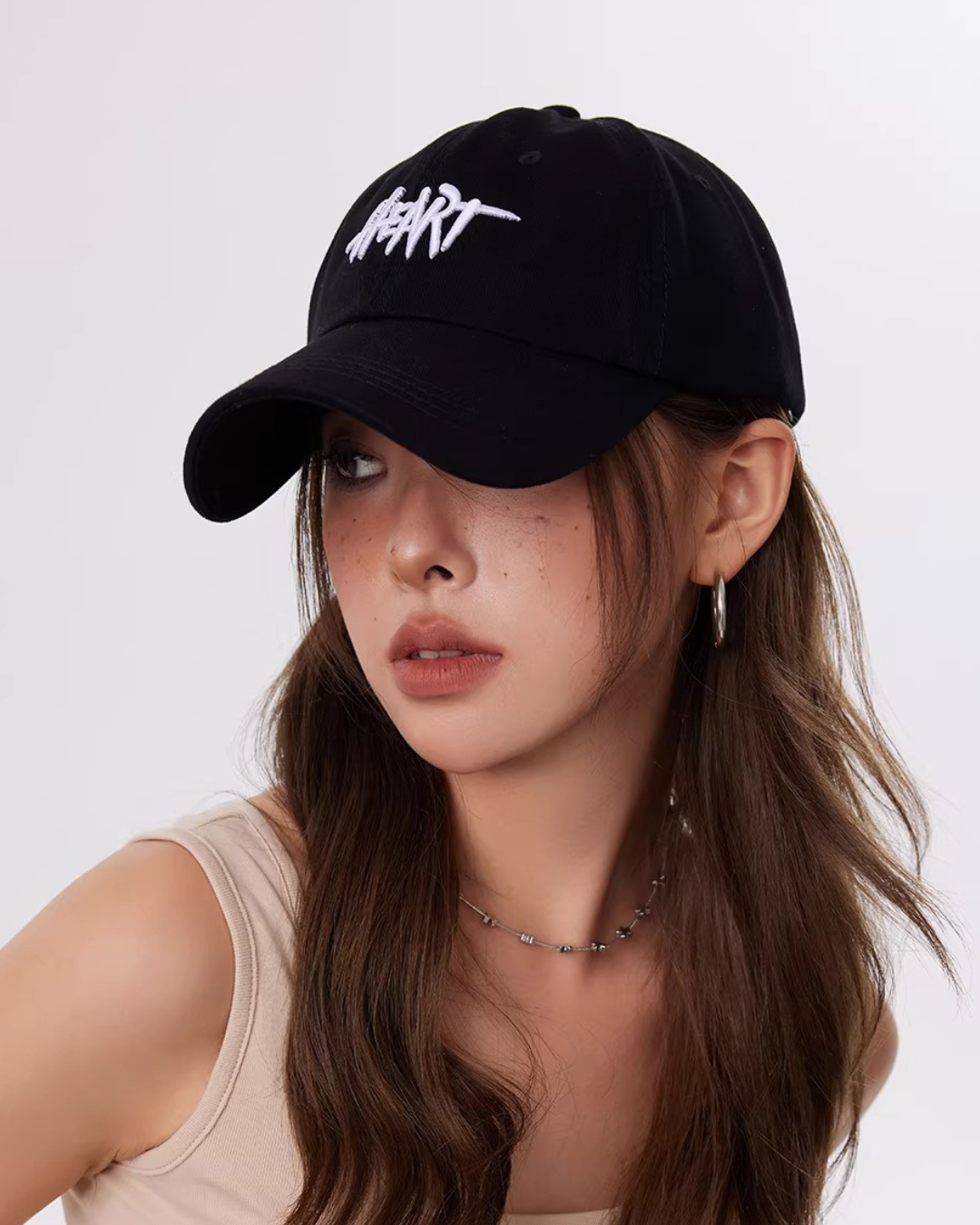 Heart Embroidery Cap