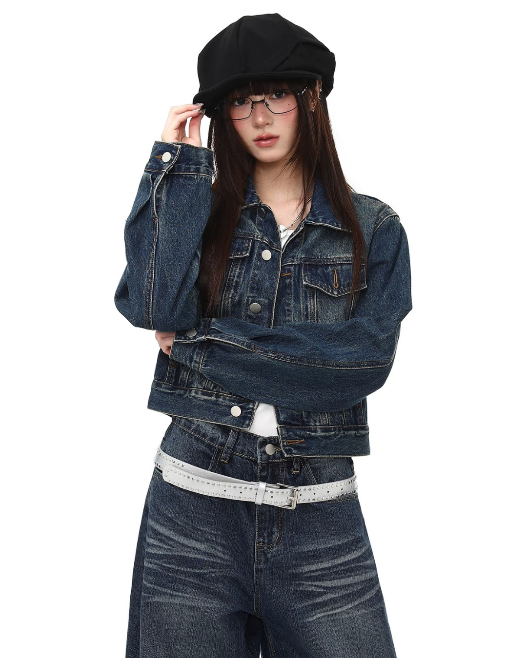 Indigo Crop Denim Jacket