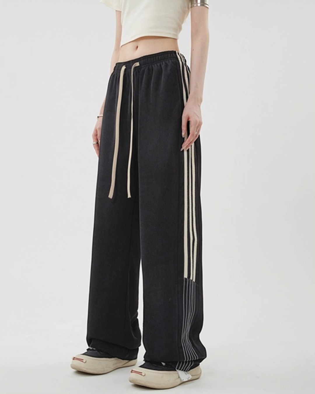 Sporty Drawstring Track Pants