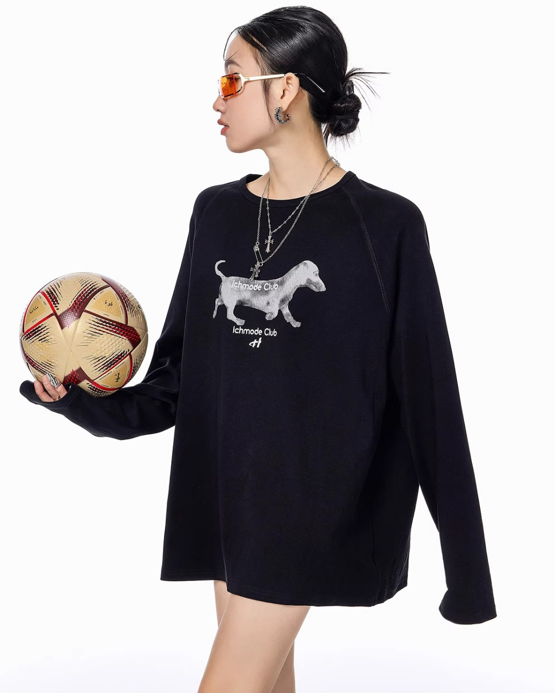 Dog Graphic Long Sleeve Tee