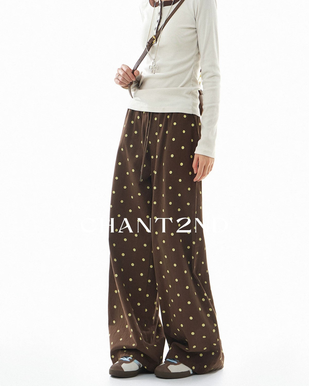 Polka Dot Drawstring Trousers