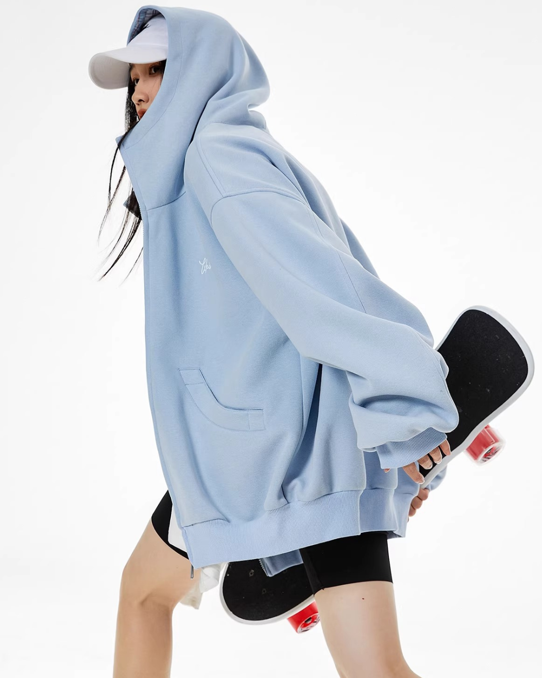 Check Inner Oversized Hoodie