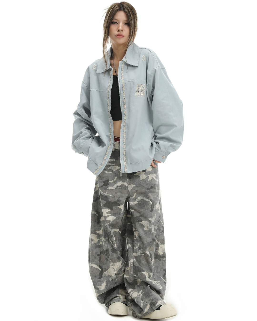 Jacquard Trim Bomber