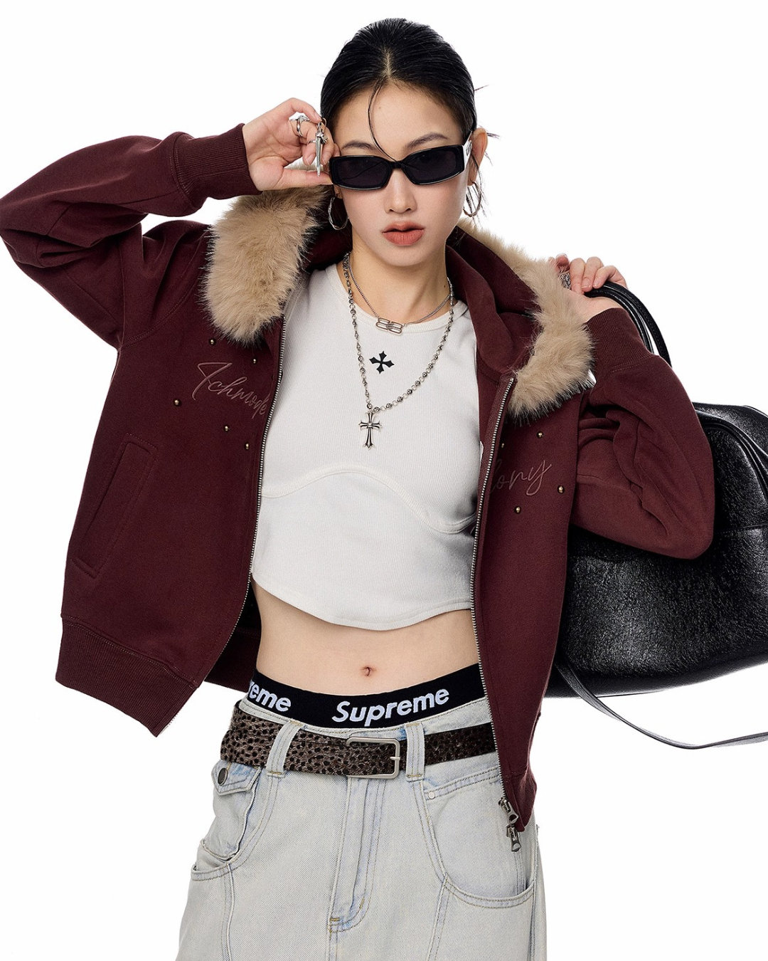 Fur Hood Short Jacket