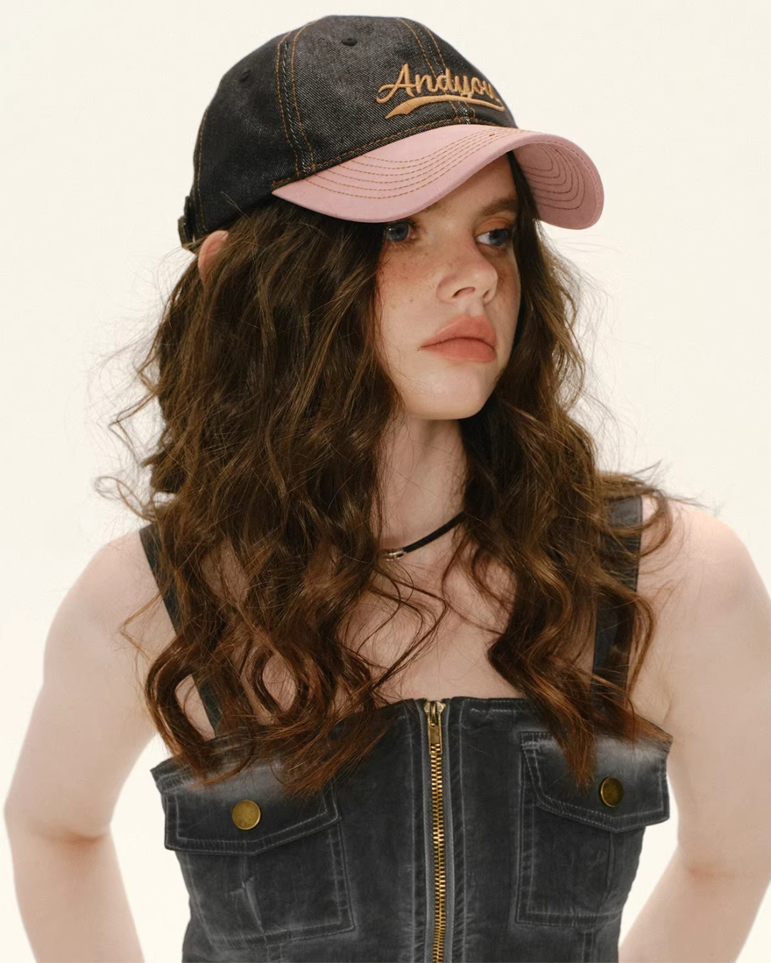 Script Logo Vintage Denim Cap