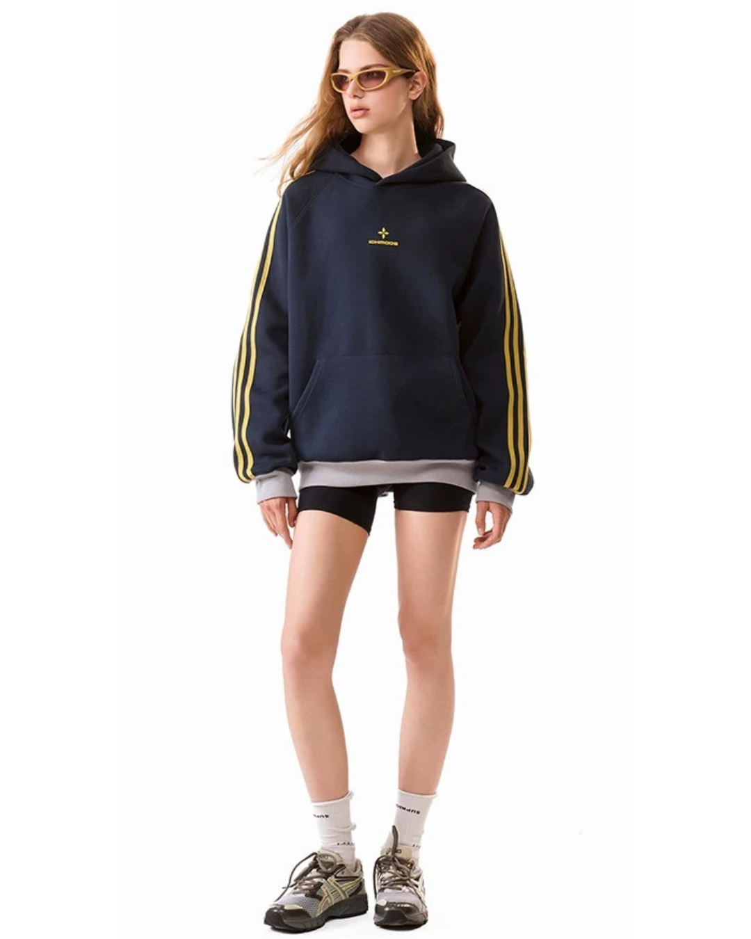 Contrast Cuff Hoodie