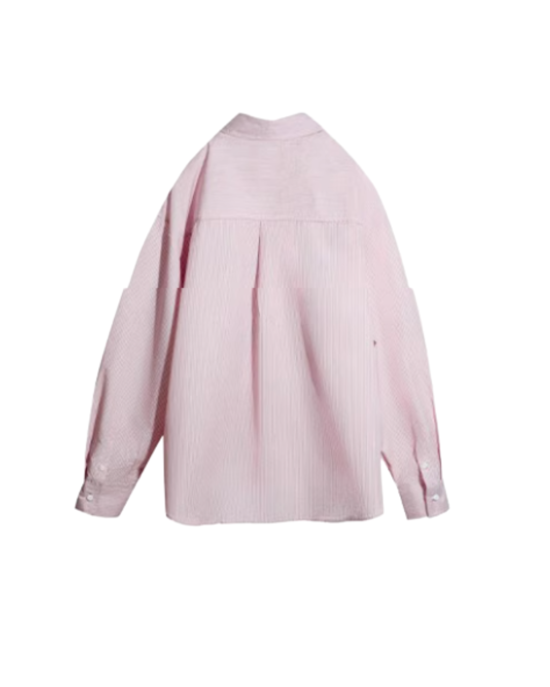 Gathered striped shirt