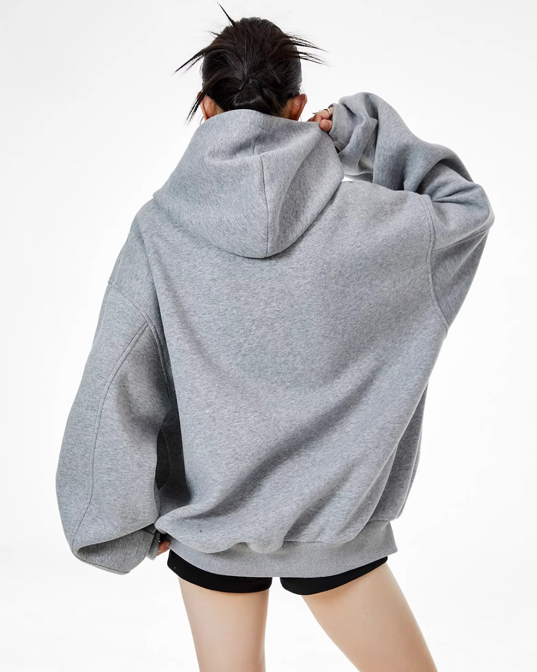 Check Inner Oversized Hoodie