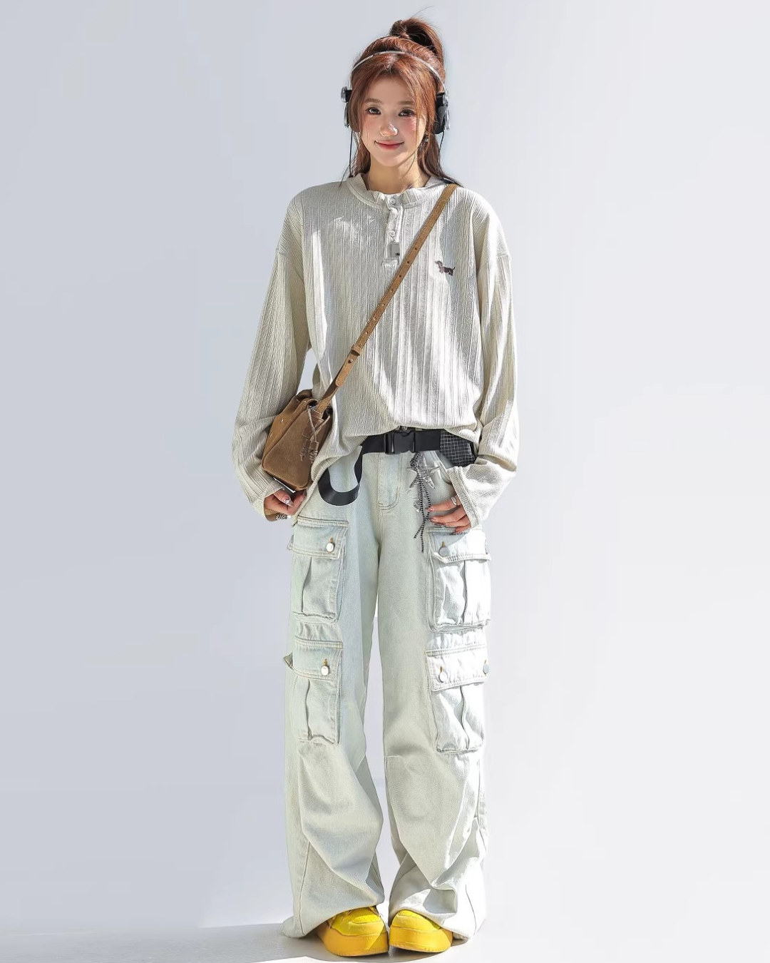 Embroidered Puppy Loose Pullover