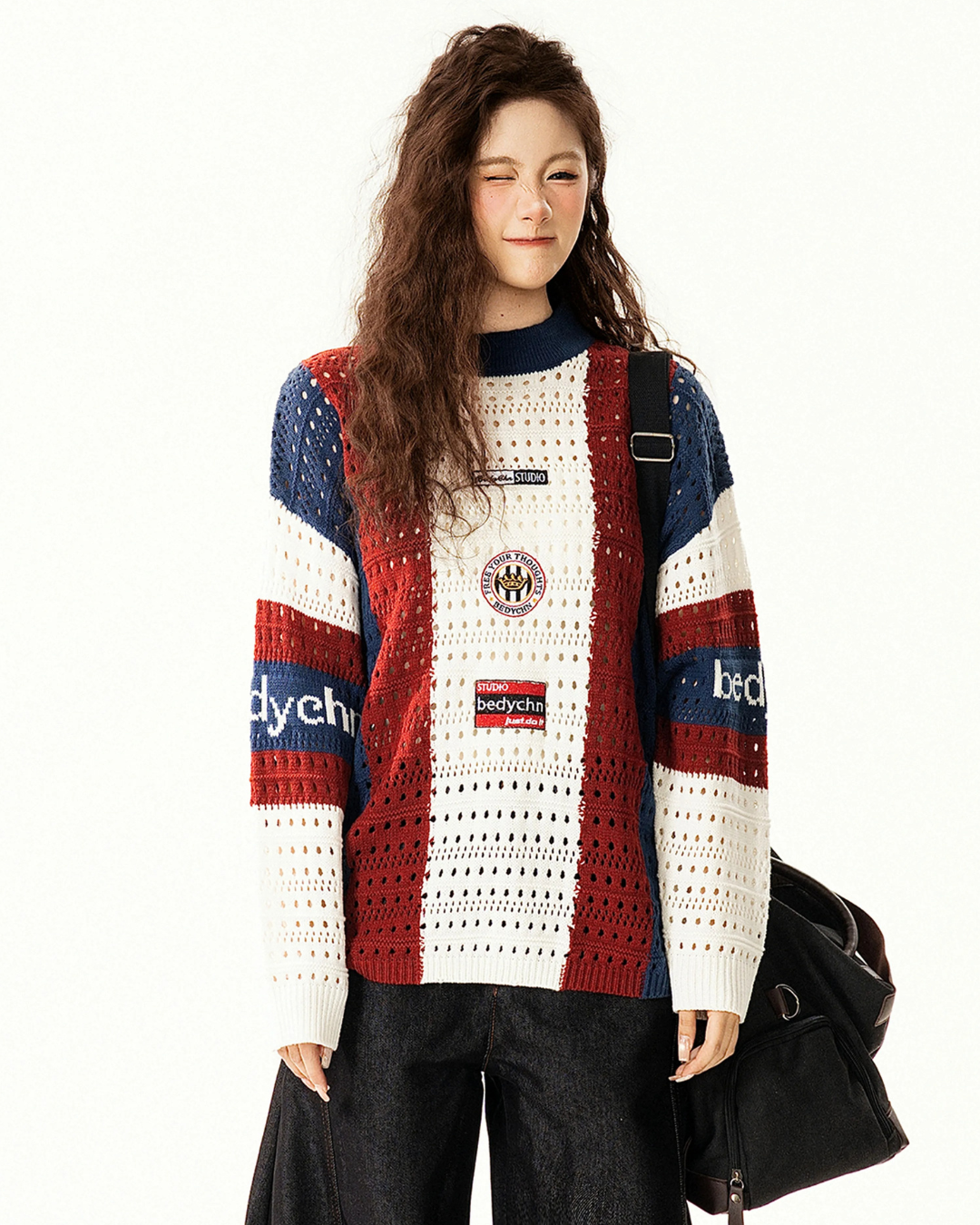 Varsity Crochet Knit