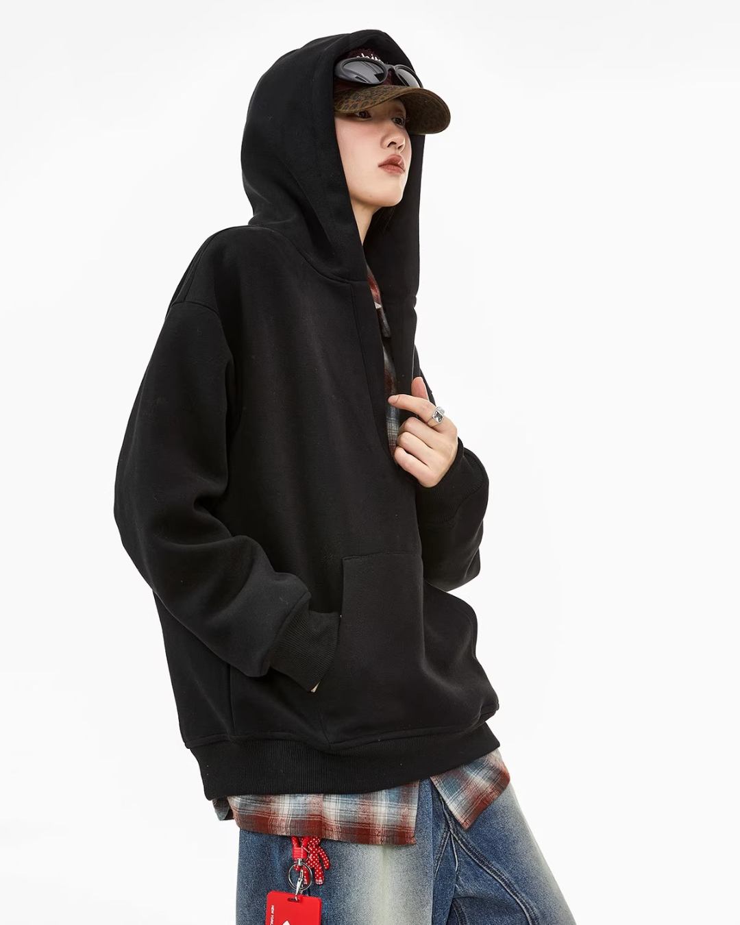 Deep V Sweat Hoodie
