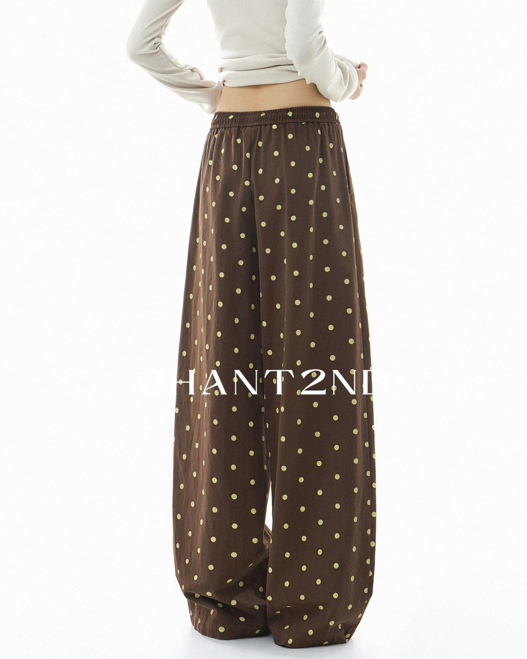 Polka Dot Drawstring Trousers